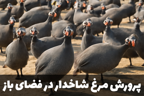 پرورش مرغ شاخدار در فضای باز
